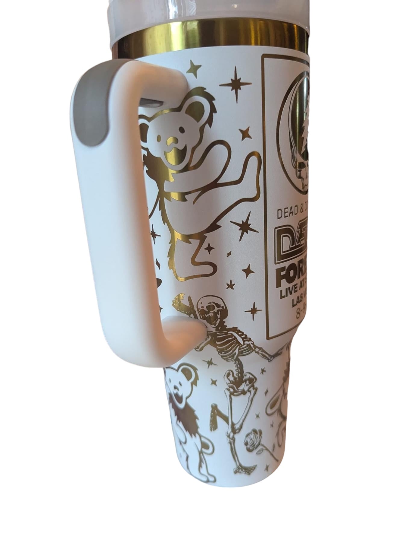 Dead & Co at The Sphere - 40 Oz Thirst White with Rainbow Background (Matte Finish)