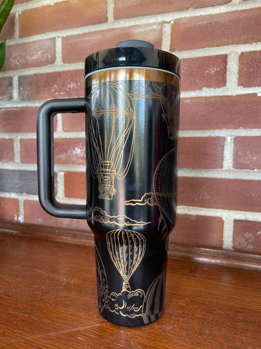 Hot Air Balloon #3- 40 Oz Thirst Black With Copper (Gloss Finish)