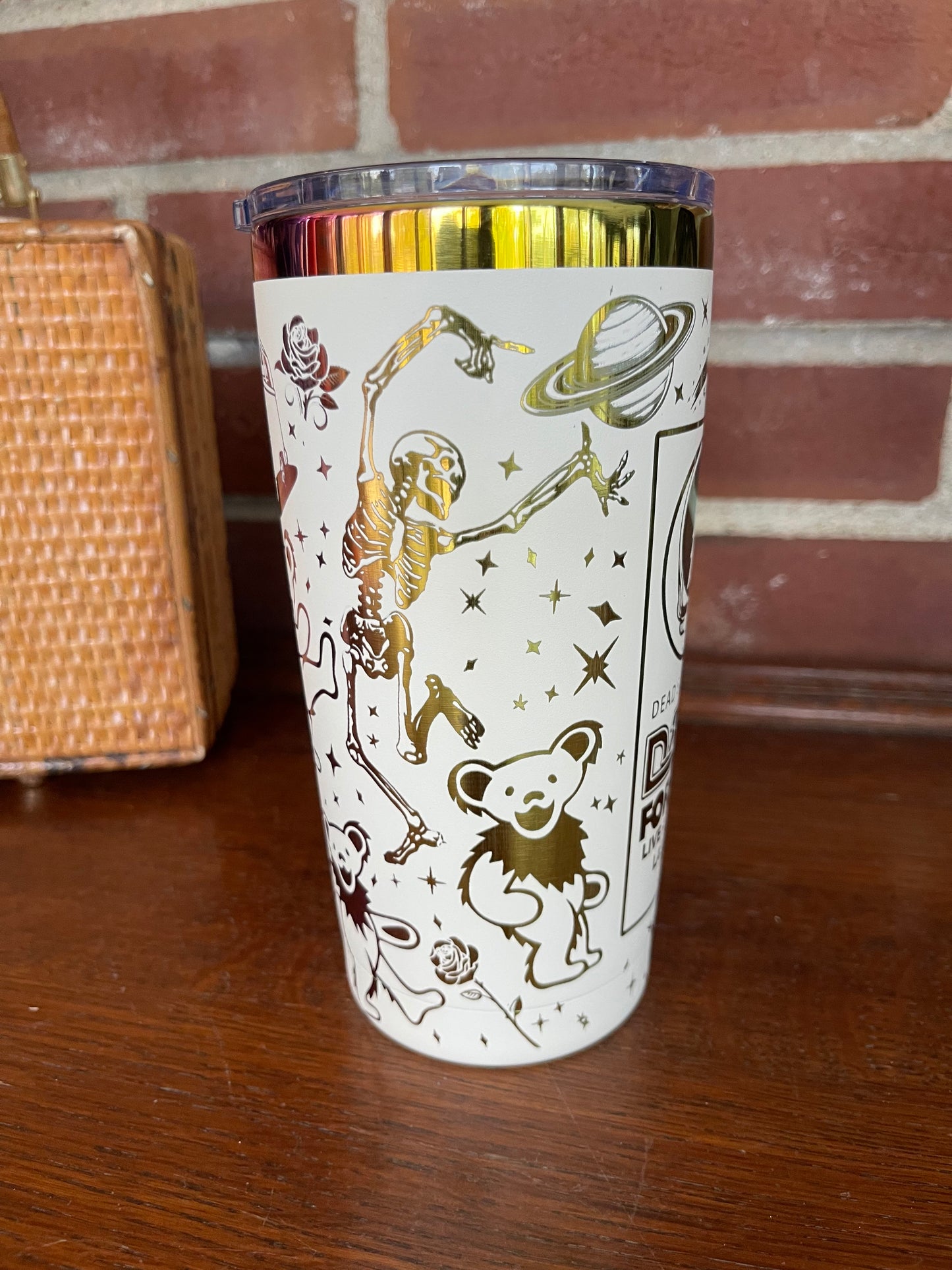 Dead & Co at The Sphere - 20 Oz Thirst White with Rainbow Background (Matte Finish)
