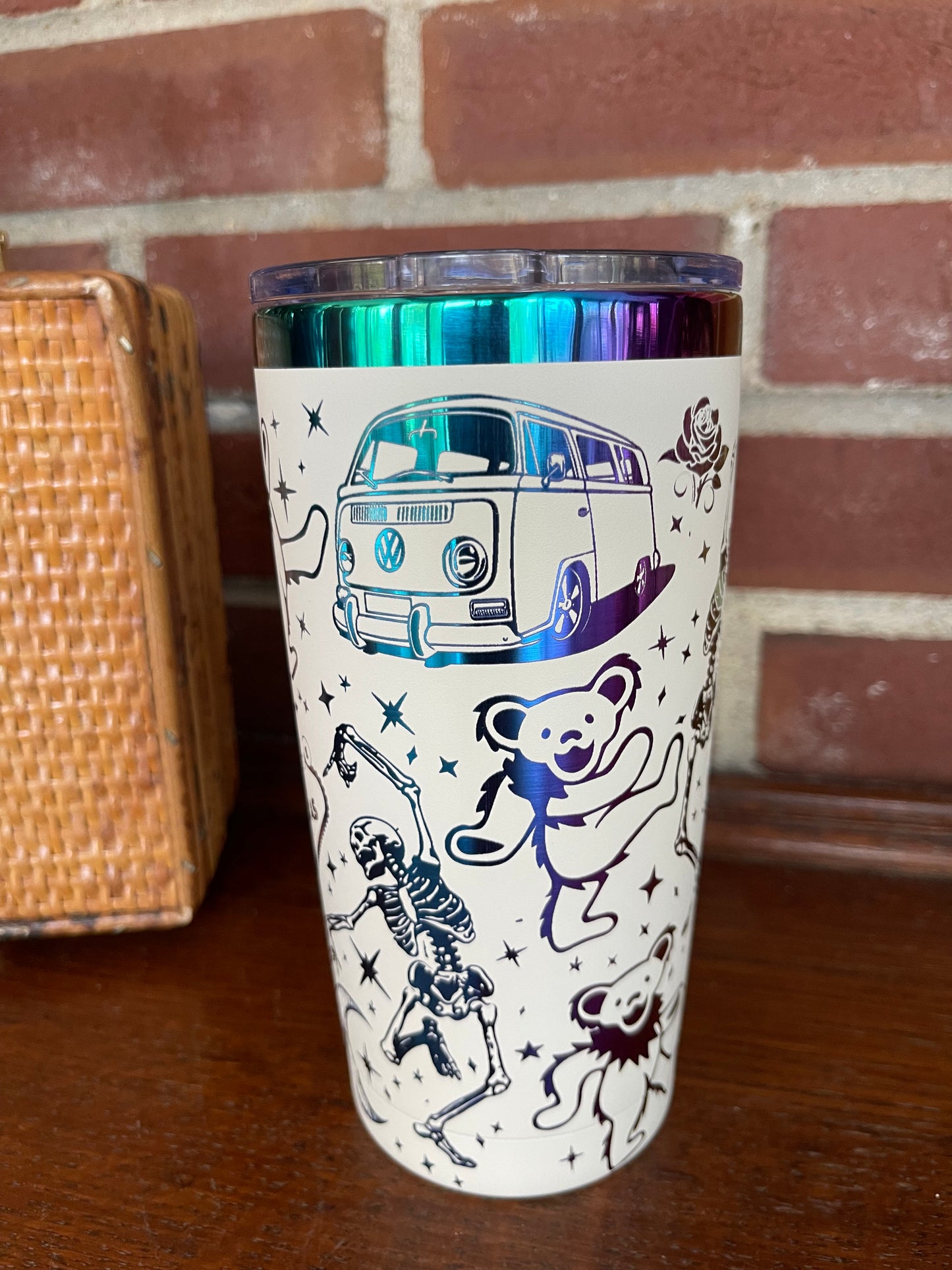 Dead & Co at The Sphere - 20 Oz Thirst White with Rainbow Background (Matte Finish)