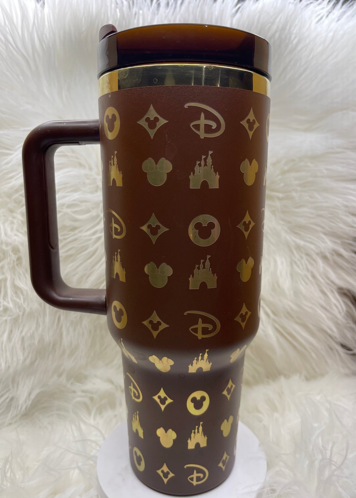 LV/Mouse Hybrid - 40 Oz Chocolate with Gold Background – FranBo Laser ...