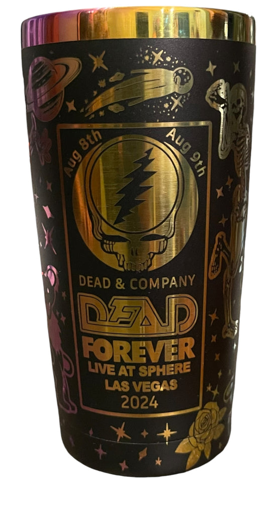 Dead & Co at The Sphere - 20 Oz Black with Rainbow Background