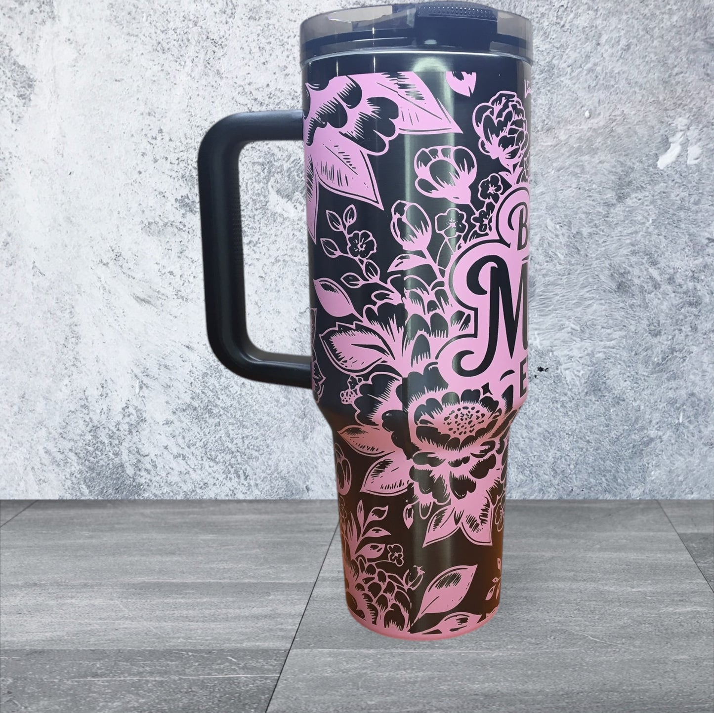 Best Mom Ever - Leak Proof Lid - 40 Oz Pink With Black
