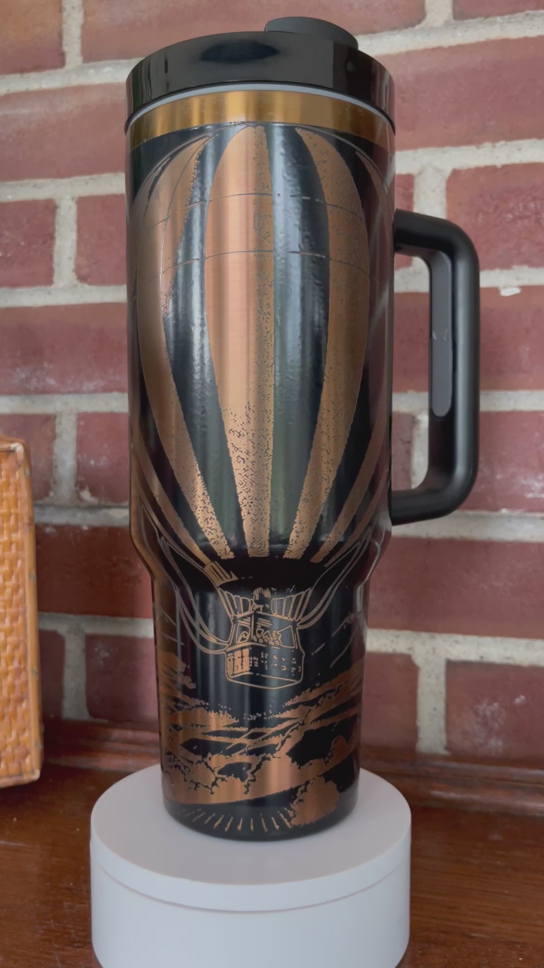 Hot Air Balloon #4- 40 Oz Thirst Black With Copper Background(Gloss Fi ...